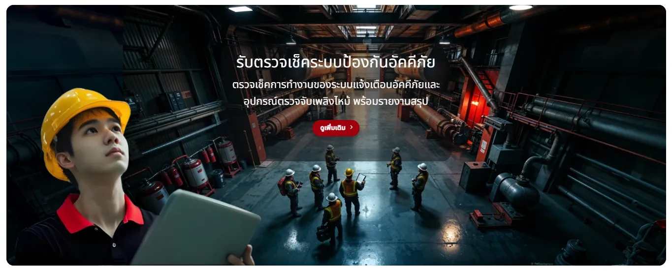 บริการตรวจเช็คระบบแจ้งเตือนไฟไหม้แบบครบวงจร