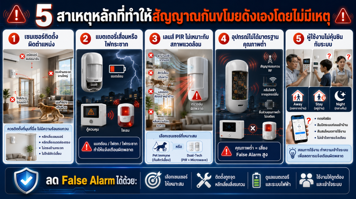 แก้ปัญหาสัญญาณกันขโมยดังเตือนมั่ว: เลือกเซนเซอร์อย่างไรให้ชัวร์ ไม่รบกวนเพื่อนบ้าน