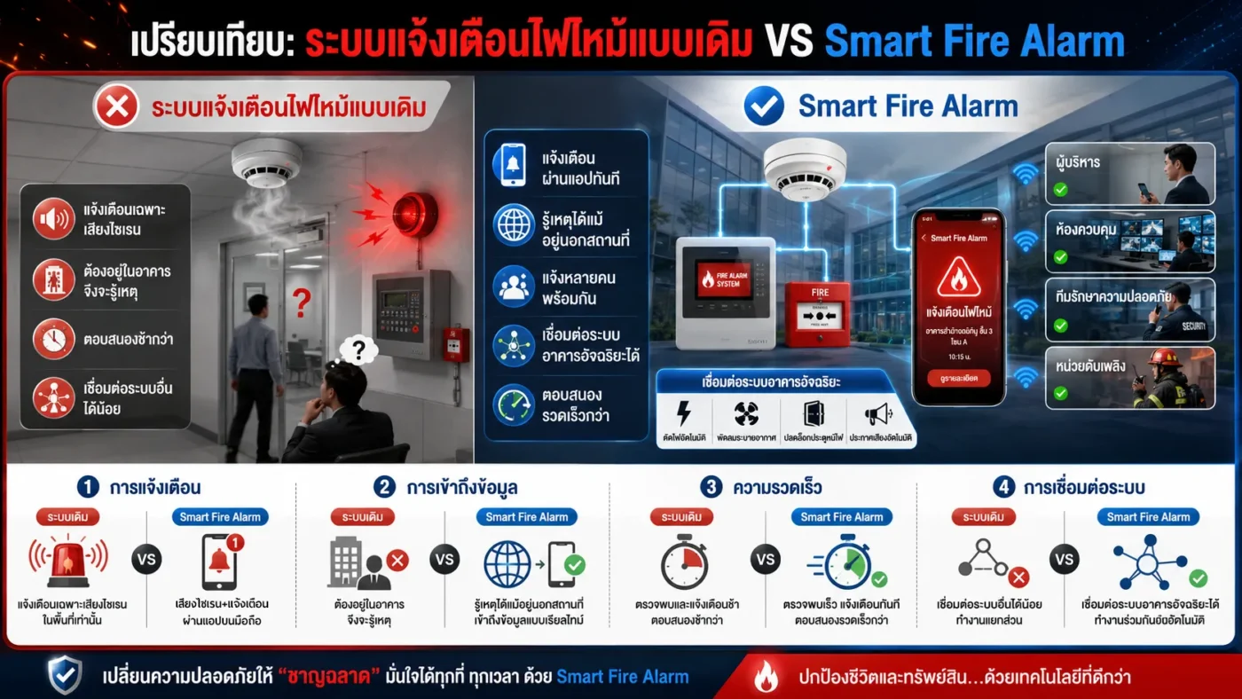 Smart Fire Alarm: ระบบแจ้งเตือนไฟไหม้ยุคใหม่ต้องแจ้งเตือนผ่านแอปได้