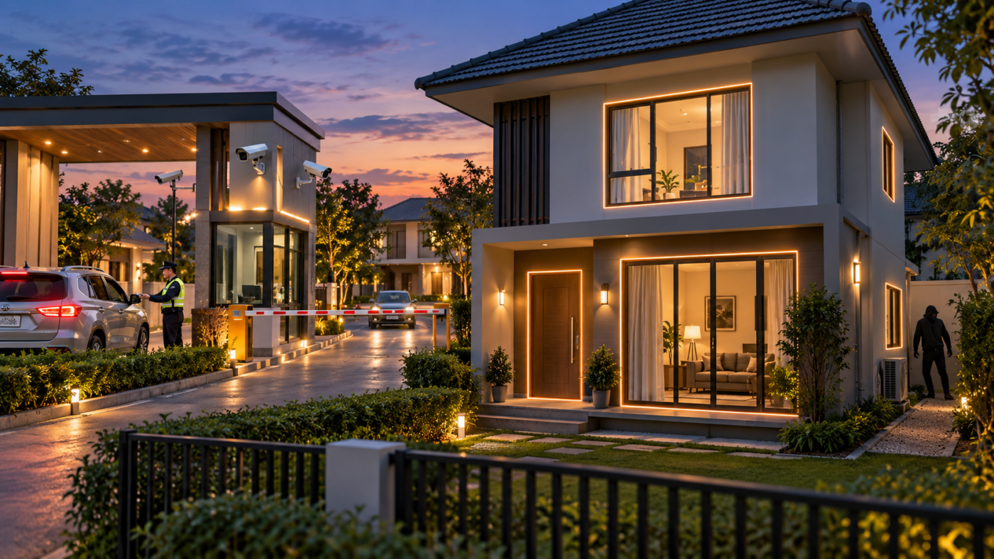 ความเชื่อที่ 2: อยู่ในหมู่บ้านมี รปภ. แล้ว ไม่ต้องติดระบบกันขโมยในบ้าน